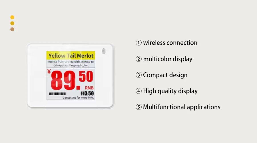 1.54 inch Four Color Electronic price Tag