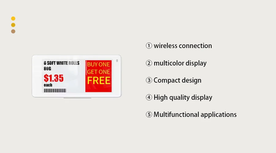 2.13 inch Four Color Electronic price Tag