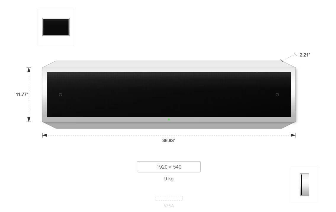 The 36.2 Inch Bar Display The 36.2 Inch Bar Display