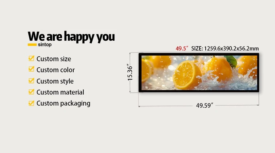 49.5 Inch Bar Display Digital Signage 49.5 Inch Bar Display Digital Signage
