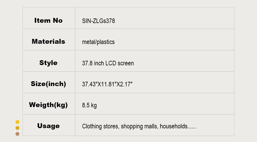 37.8 Inch LCD Bar Display Double Face Screen Manufacturer